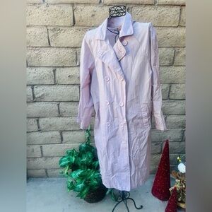 MAXIME LABEYRIE Paris Vintage Double-Breasted Coat Blush Sz M Women